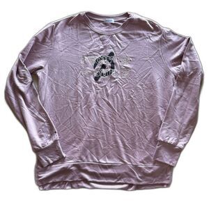 Peloton Women’s Show Up & Shine Long Sleeve Pink Crewneck Sweatshirt XL